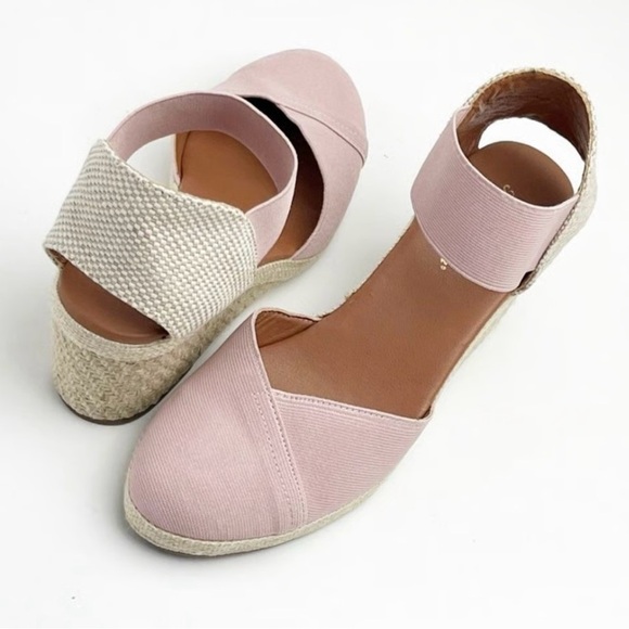 Tommy Bahama Amalia Elastic Ankle Strap Espadrille Wedge Sandal, Pink, Size 8.5M - Picture 1 of 10